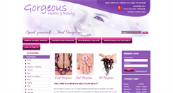 Desktop Screenshot of gorgeoushealthandbeauty.co.uk